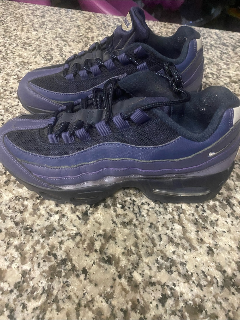 Nike Kids Purple and Black Air Max Style Sneakers